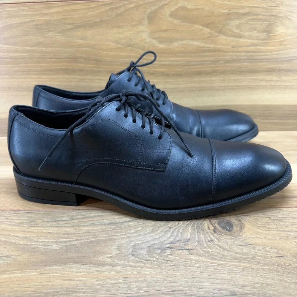 Cole Haan MISMATCHED MENS 10.5 10 Grand 360 Cap Toe Dress Shoes Black Leather